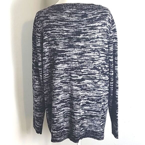 Croft & Barrow Black Tweed Pullover Sweater, Size 1X - Picture 5 of 7